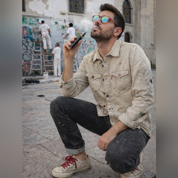 Levi's Canvas Tarp Western Pearl Shirt Custom Tailor Shop - Picture 4 of 16